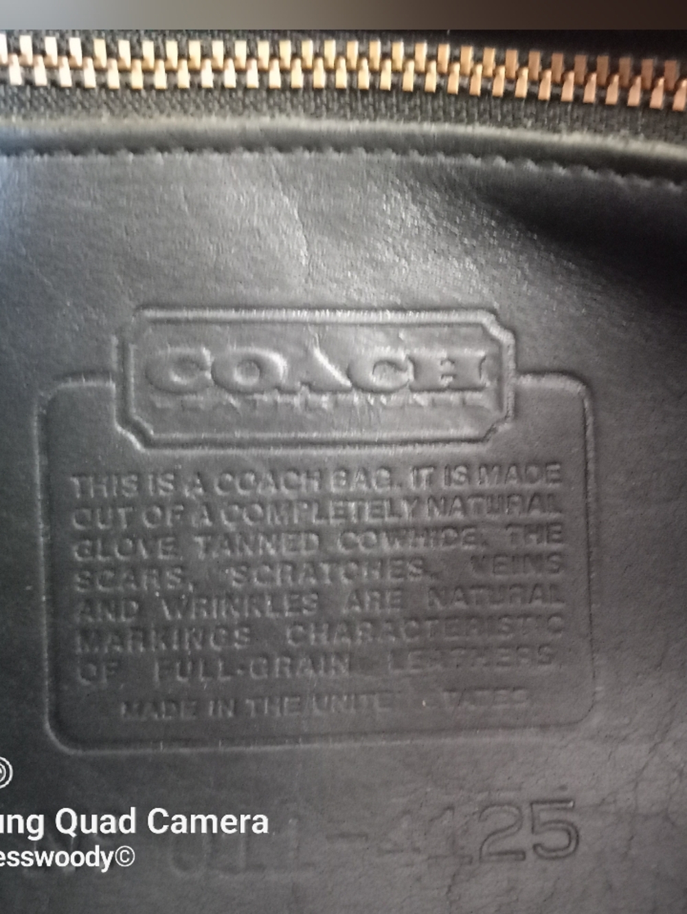 Coach Large Plaza bag/"The Bistro Bag" Navy Blue, Late 1980's-early 1990's - Picture 11 of 16